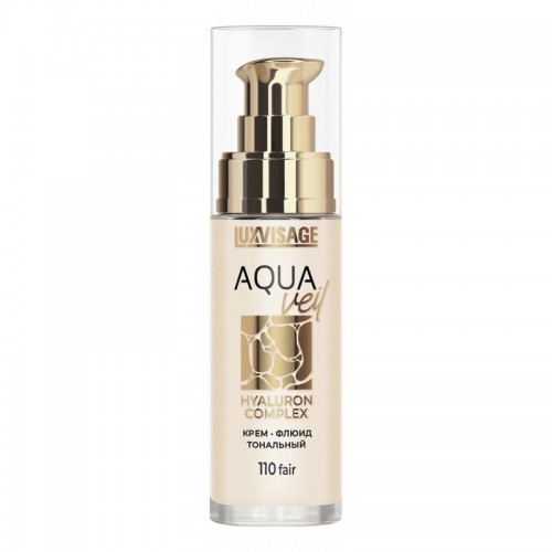 Крем-флюид тональный LUXVISAGE AQUA veil HYALURON COMPLEX, 110 тон fair